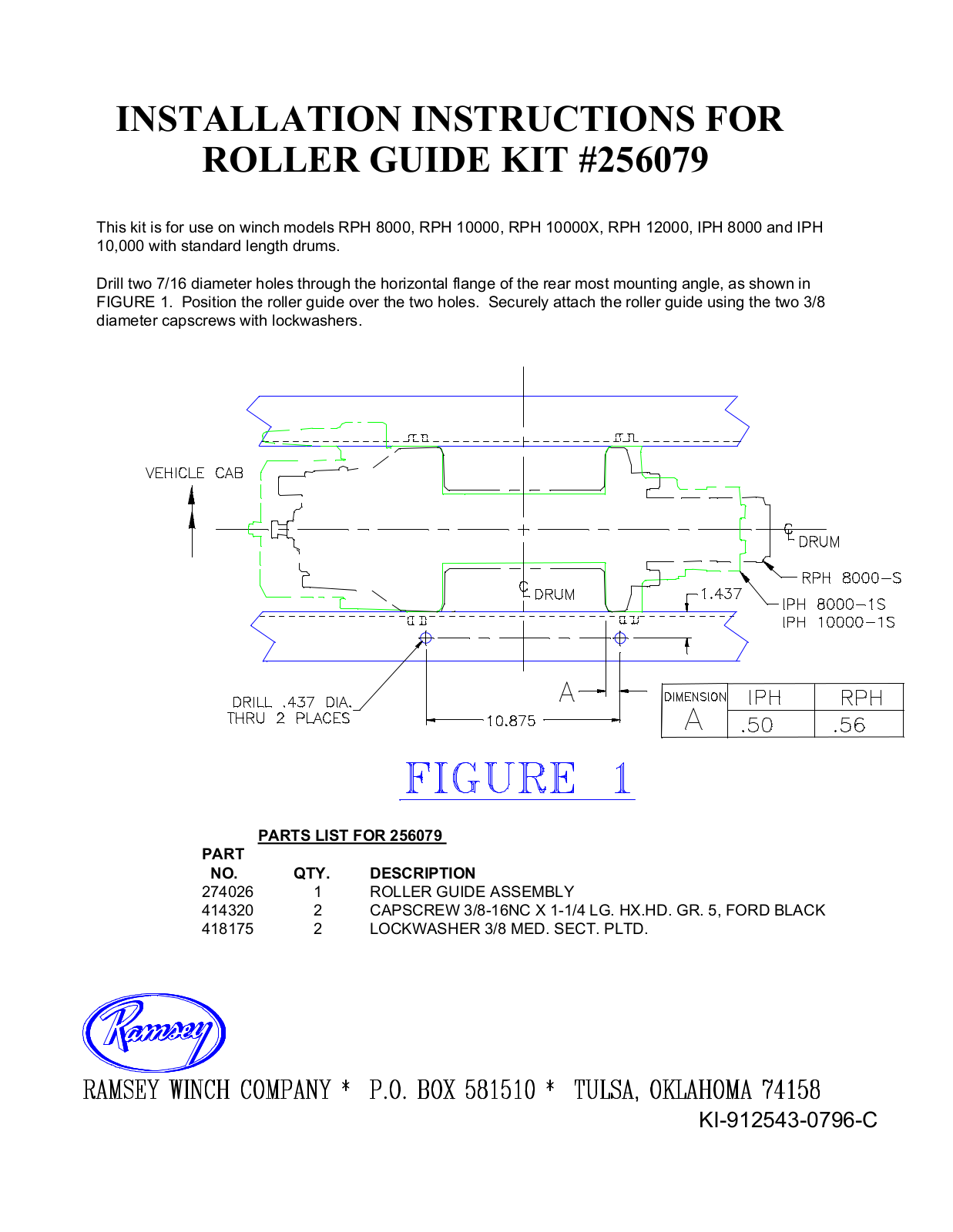 Ramsey 256079 User Manual