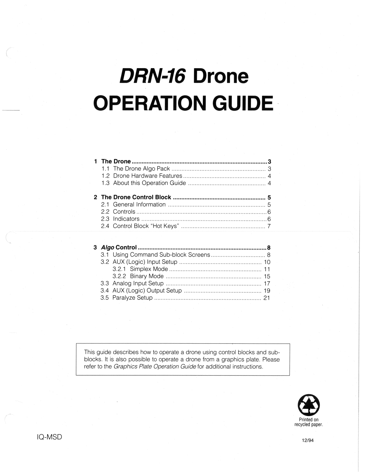 Crown DRN-16 Owners manual