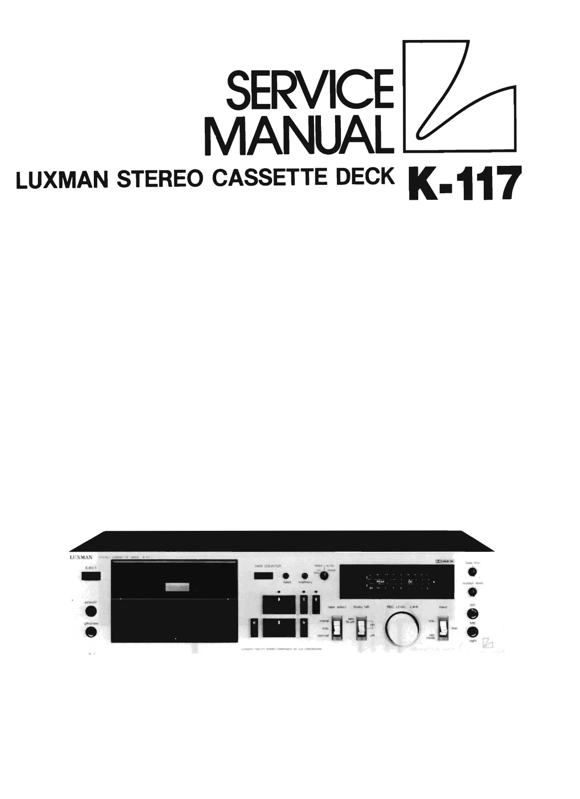 Luxman K-117 Service Manual