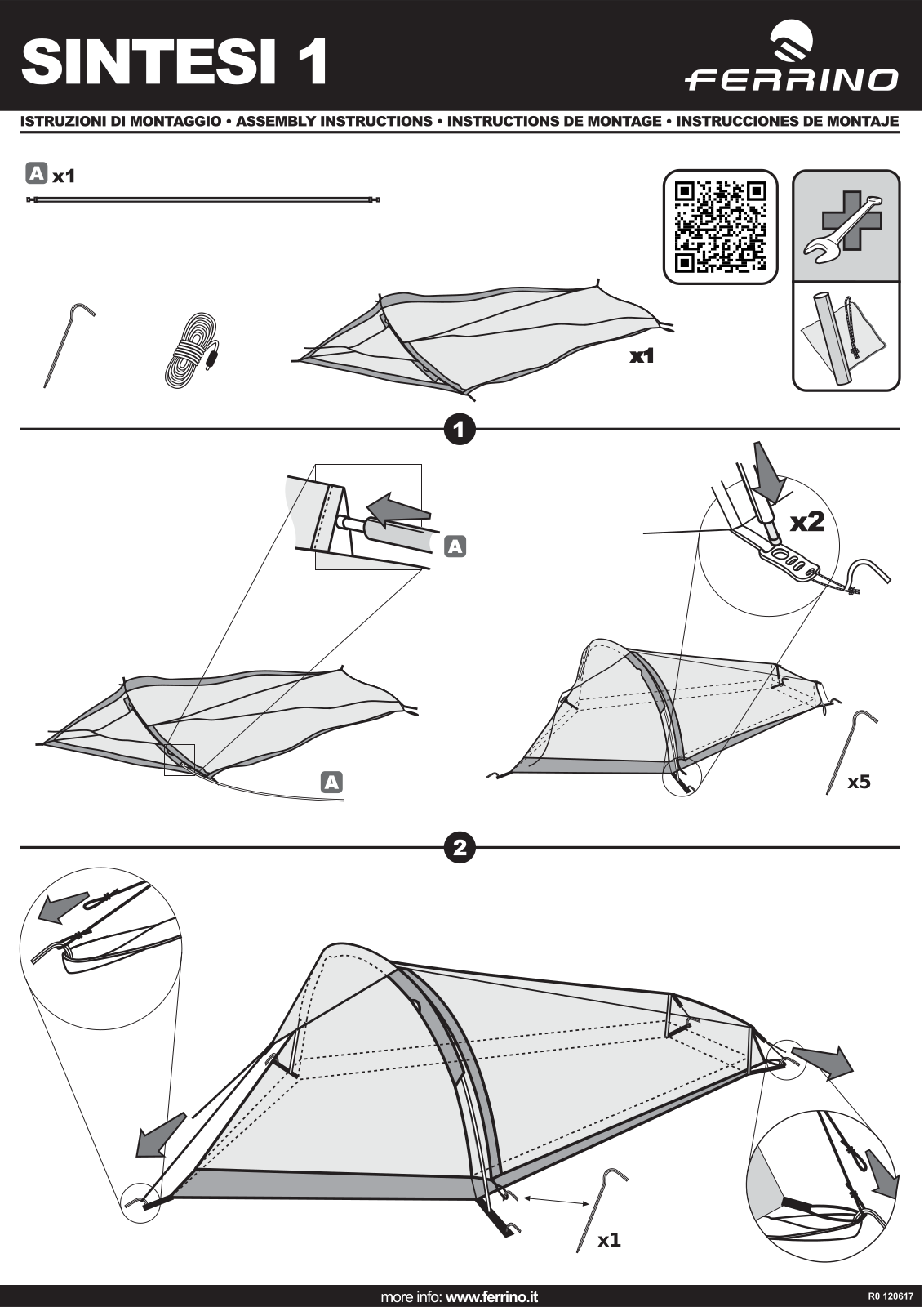 Ferrino Sintesi 1 building instructions