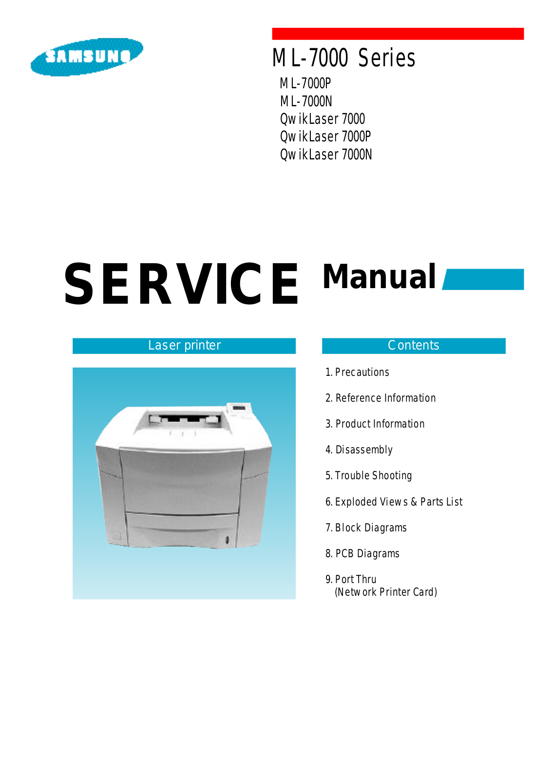 SAMSUNG ML7000XEG Service Manual