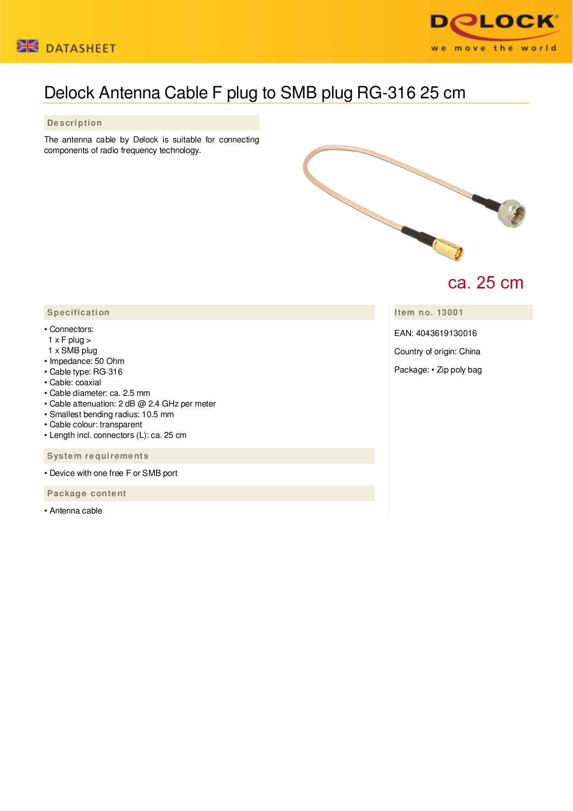 DELOCK 13001 Datasheet - ManualMachine.com