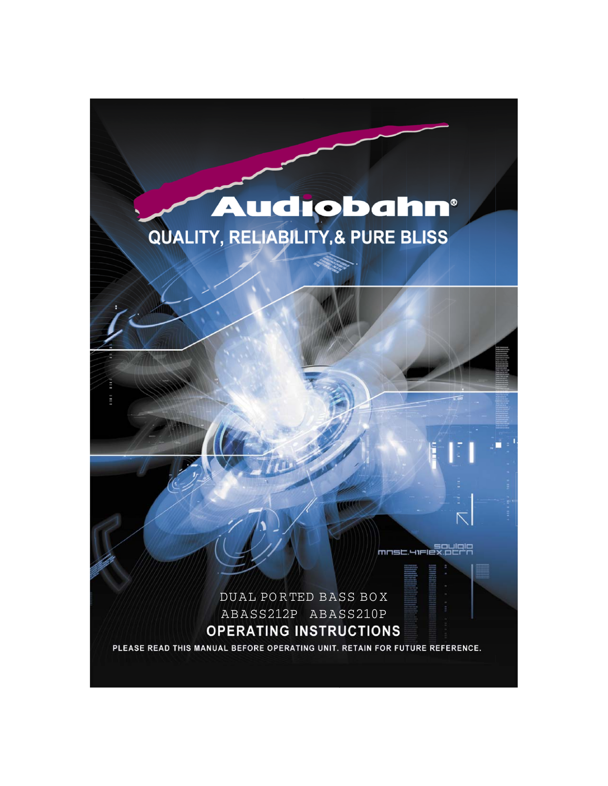 Audiobahn ABASS212P, ABASS210P User Manual