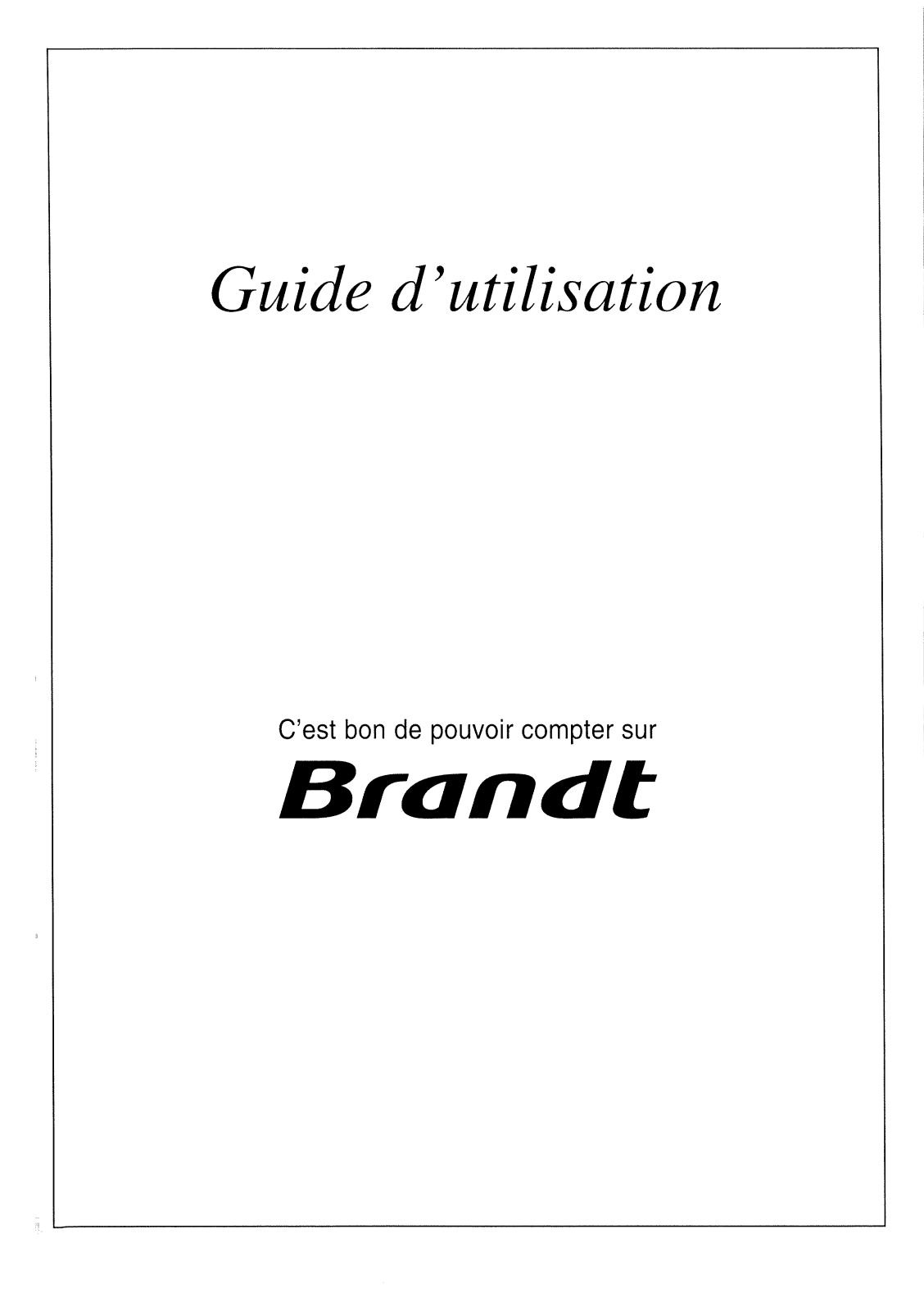 BRANDT AC206 User Manual