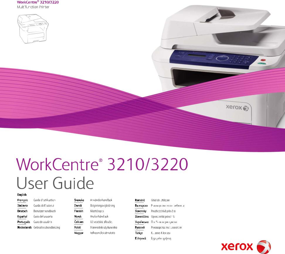 Xerox WORKCENTRE 3220, WORKCENTRE 3210 User Manual