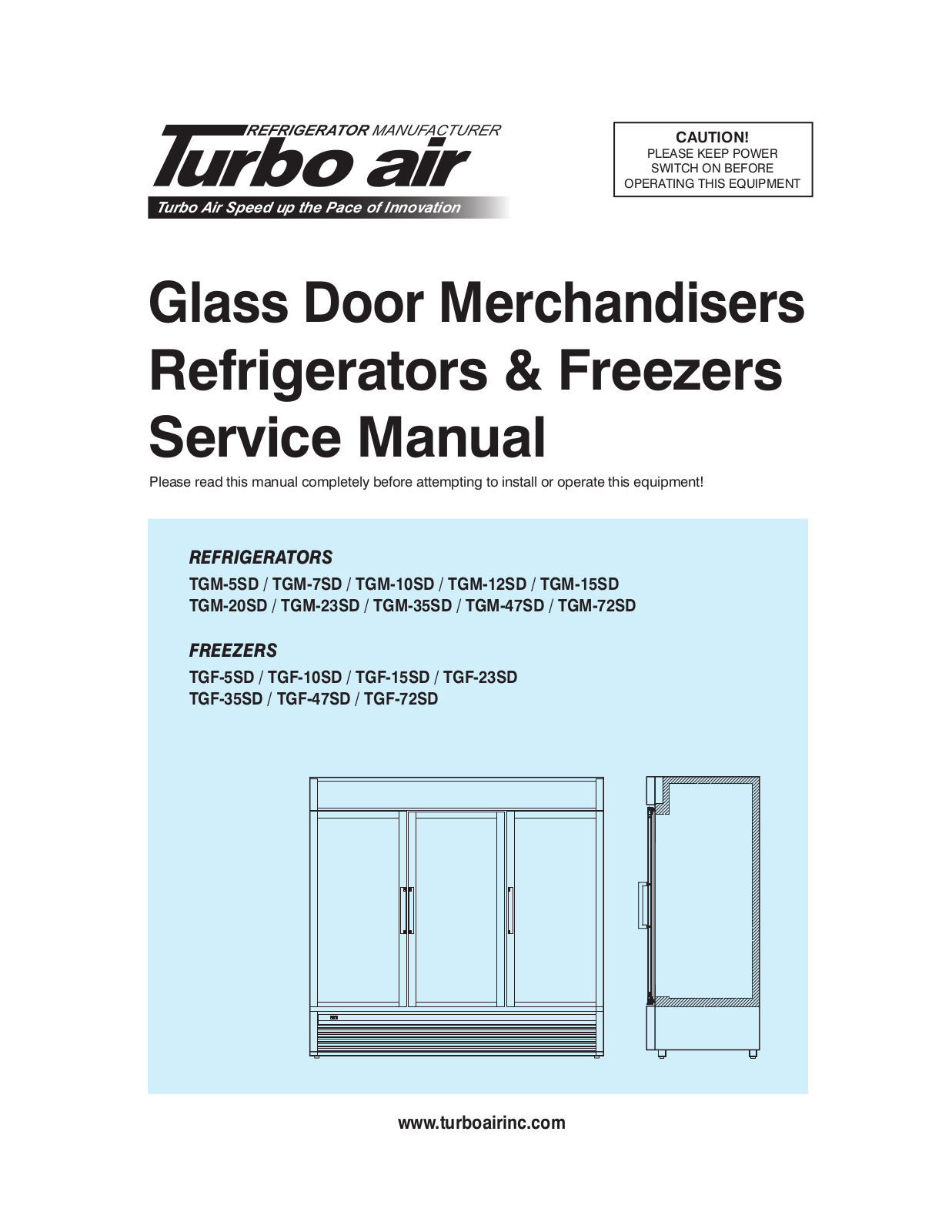 Turbo Air TGF-10SD Service Manual