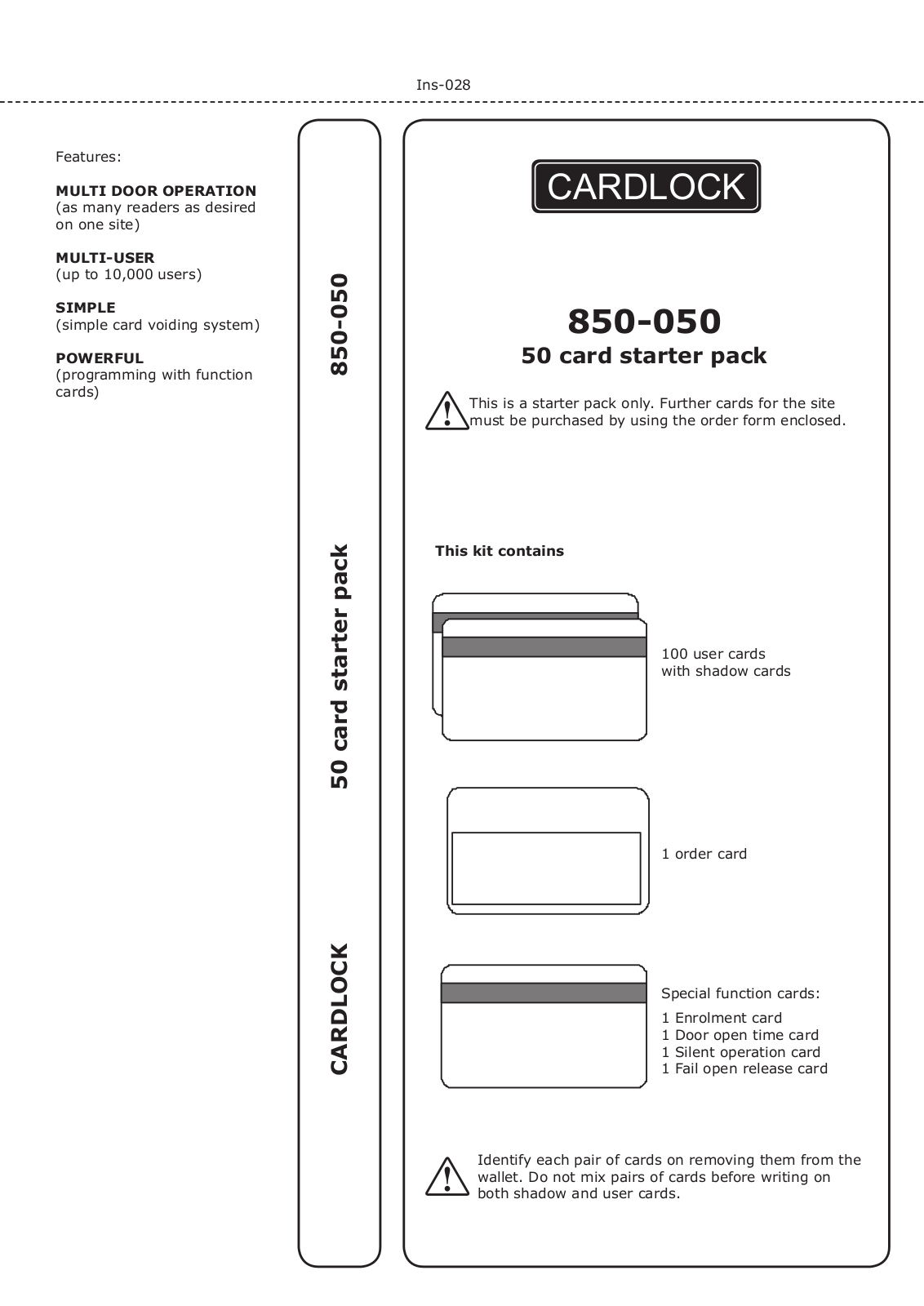 Paxton CARDLOCK 50 User Manual