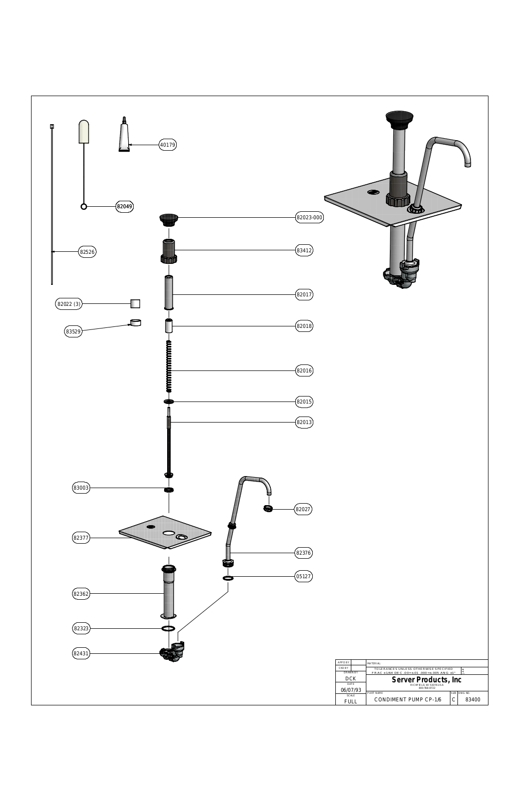 Server 83400 Parts Manual