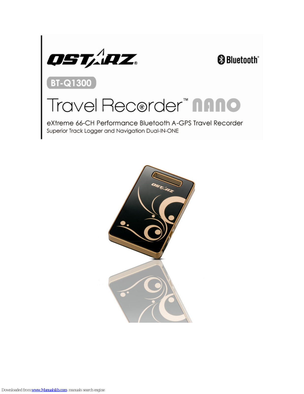 Qstarz Travel Recorder NANO BT-Q1300 User Manual