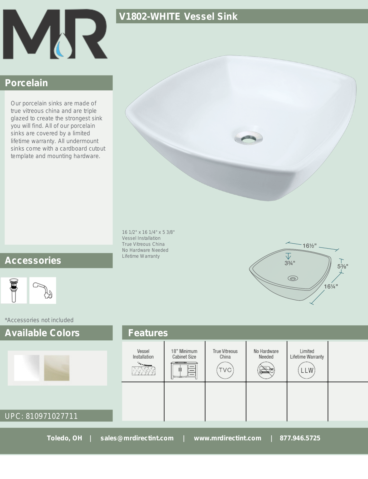 MR Direct MRDR1349 Specifications - ManualMachine.com