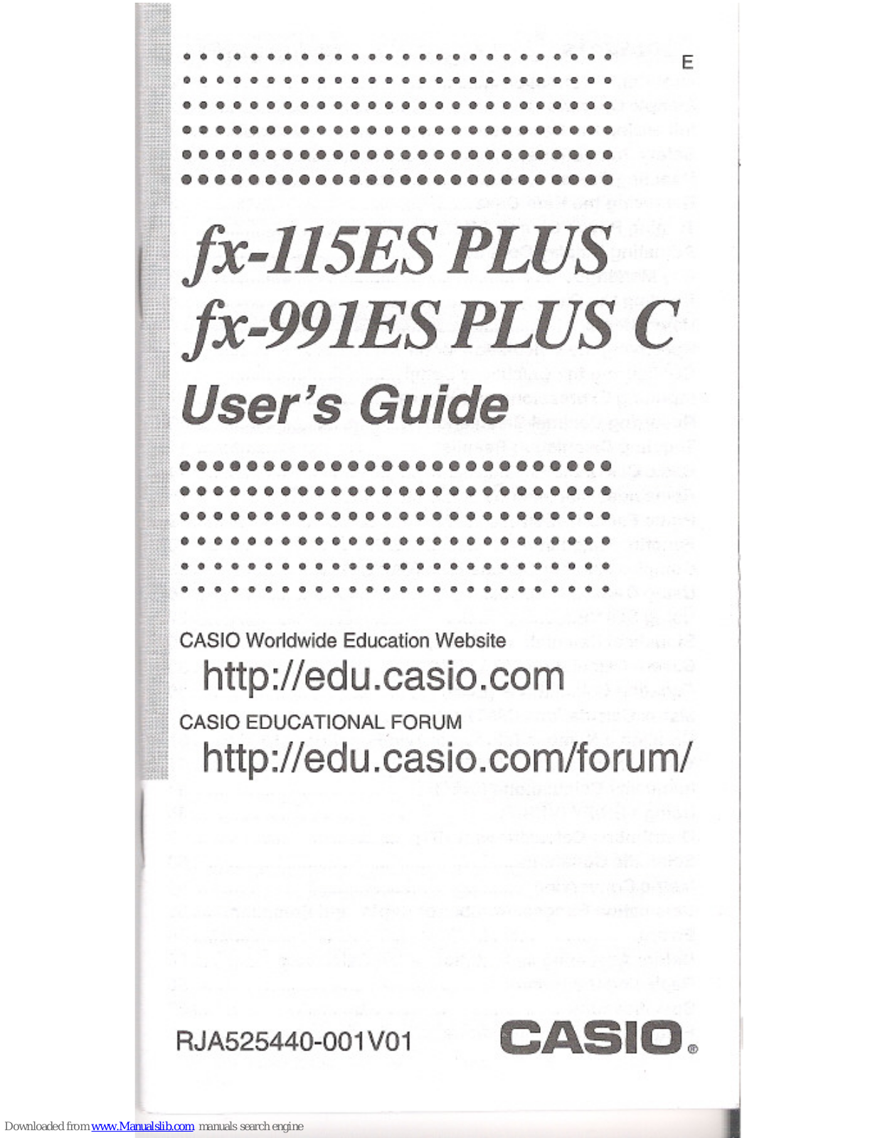 Casio fx-991ES PLUS C User Manual - ManualMachine.com
