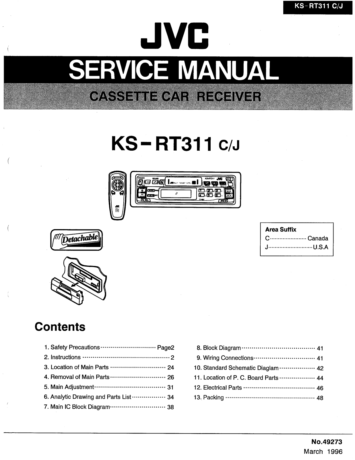 JVC KSRT-311 Service manual