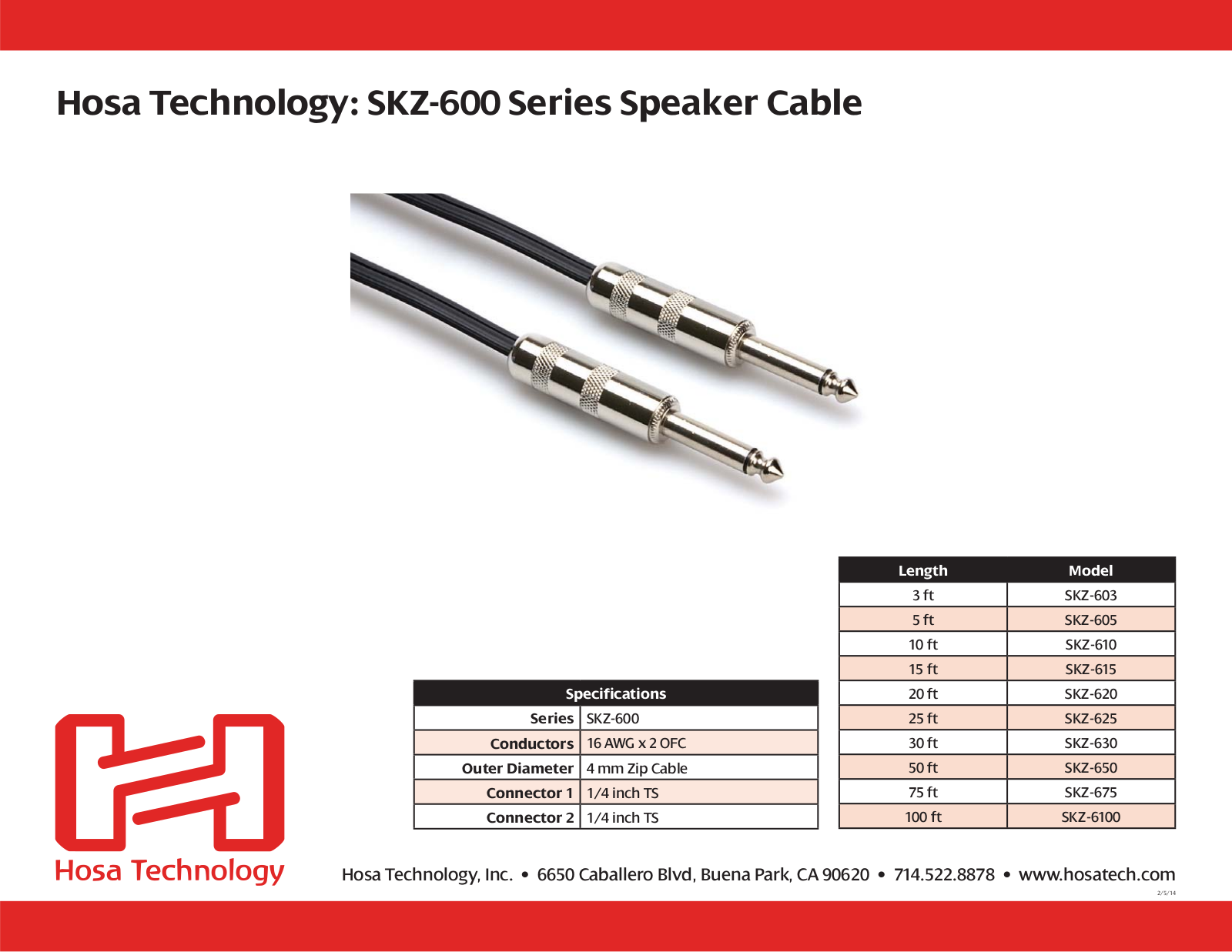 Hosa SKZ-603, SKZ-605, SKZ-610, SKZ-6100, SKZ-615 Specifications - ManualMachine.com