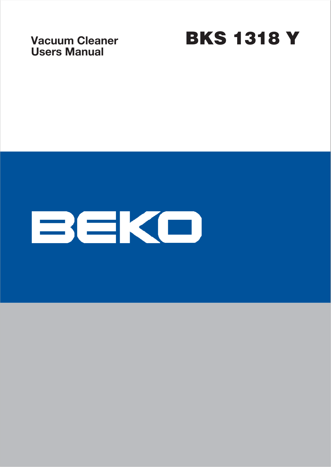 Beko BKS1318Y User manual