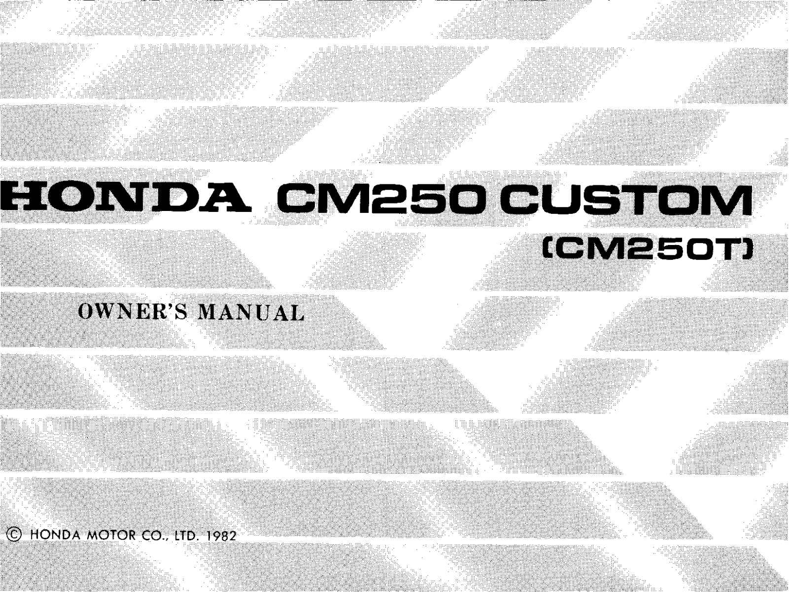 Honda CM250T 1982 Owner's Manual
