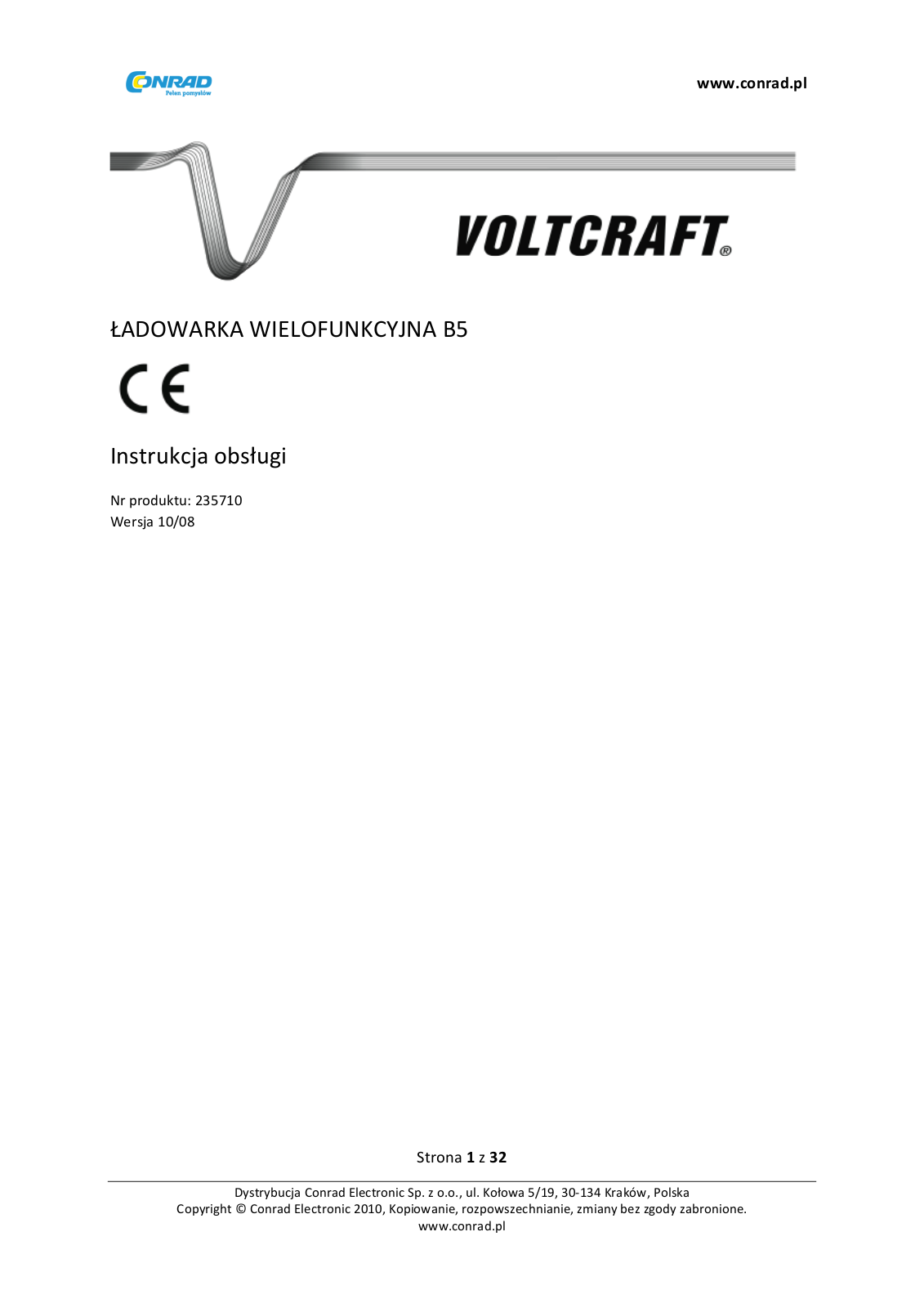 VOLTCRAFT B5 User guide