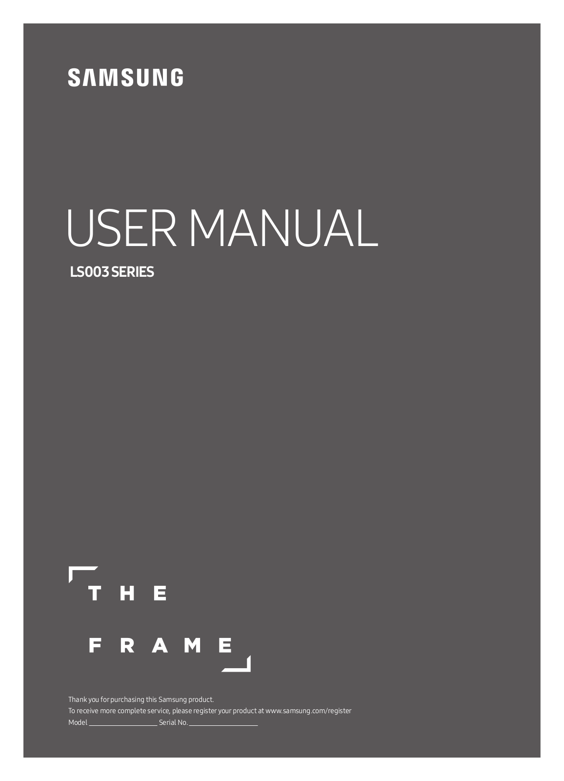 Samsung LS003 Series User Manual