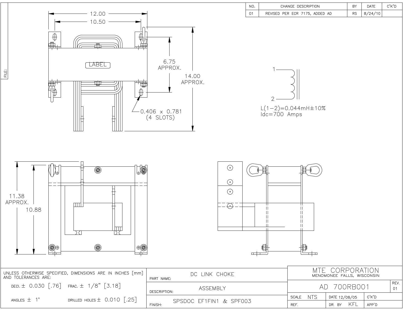 MTE AD 700RB001 CAD Drawings