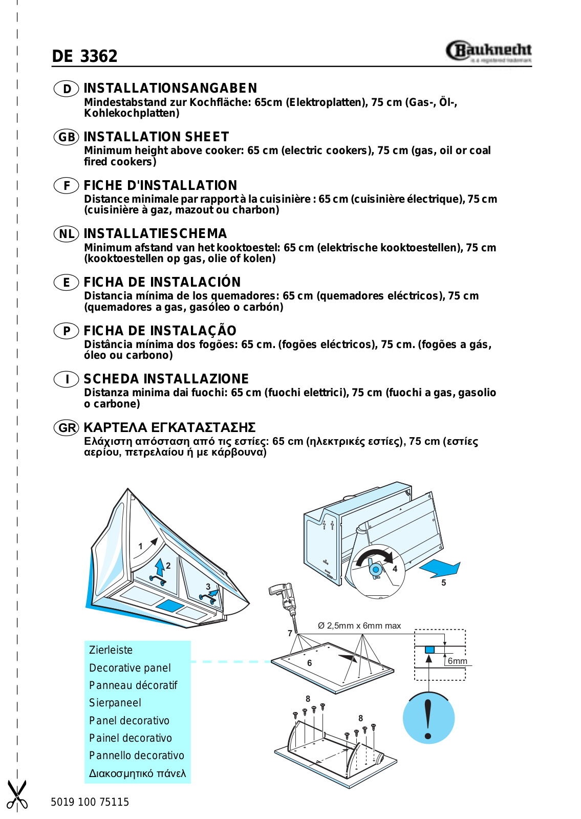 Whirlpool DE 3362 WS, DE 3362 SW INSTRUCTION FOR USE