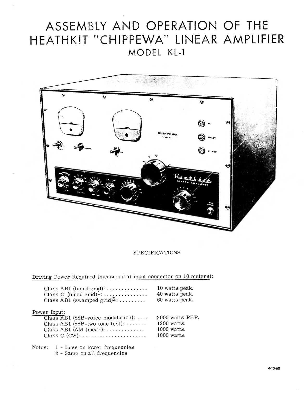 Heathkit kl 1 schematic