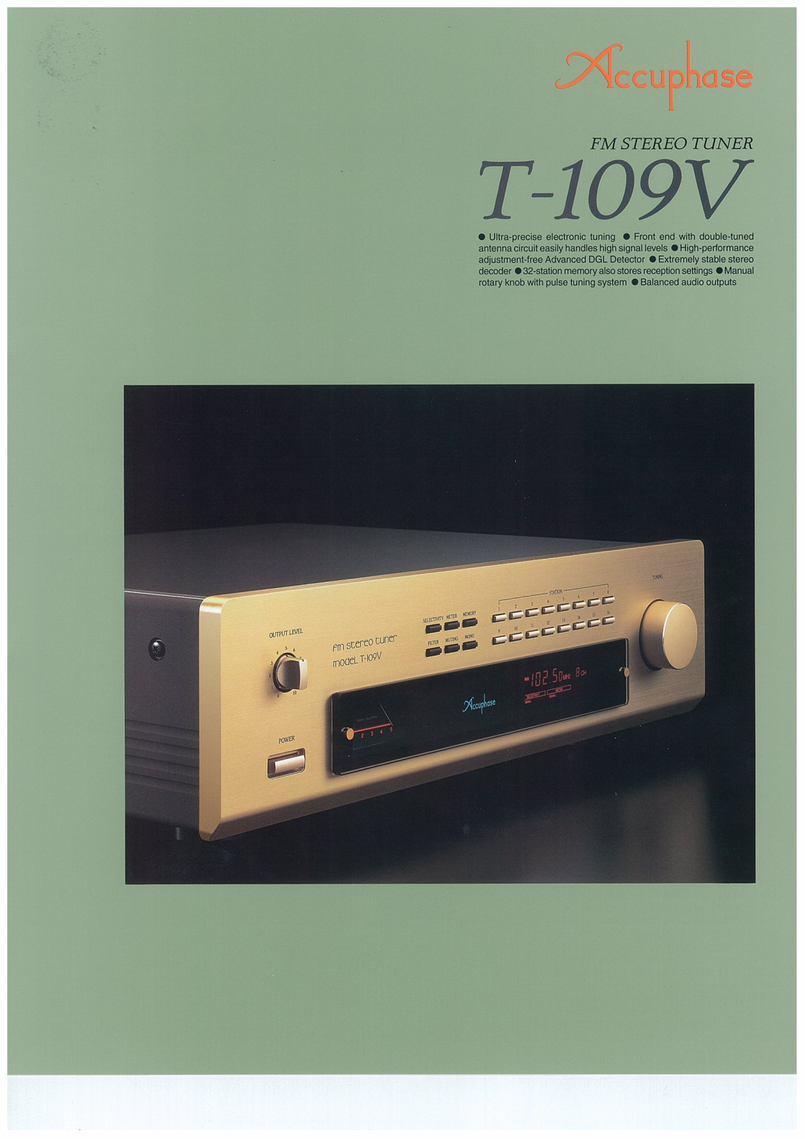 Accuphase T-109-V Brochure