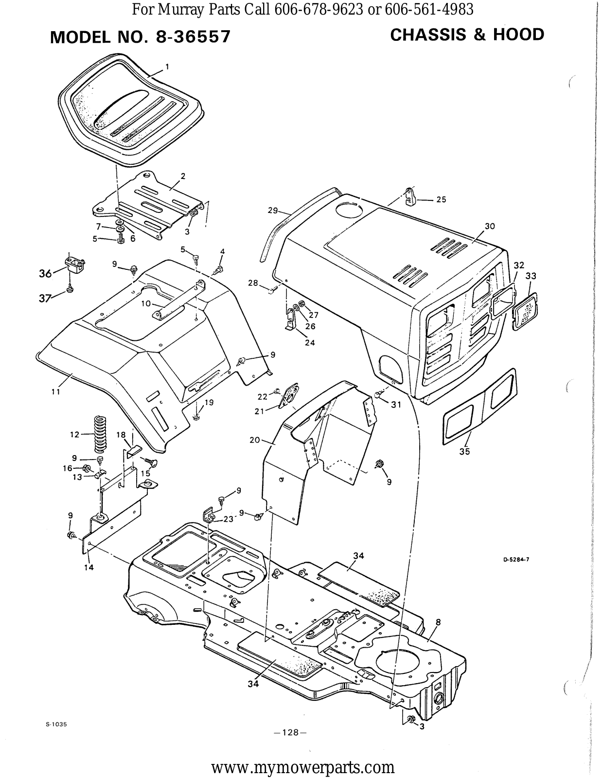 Murray 88-36557 Parts List