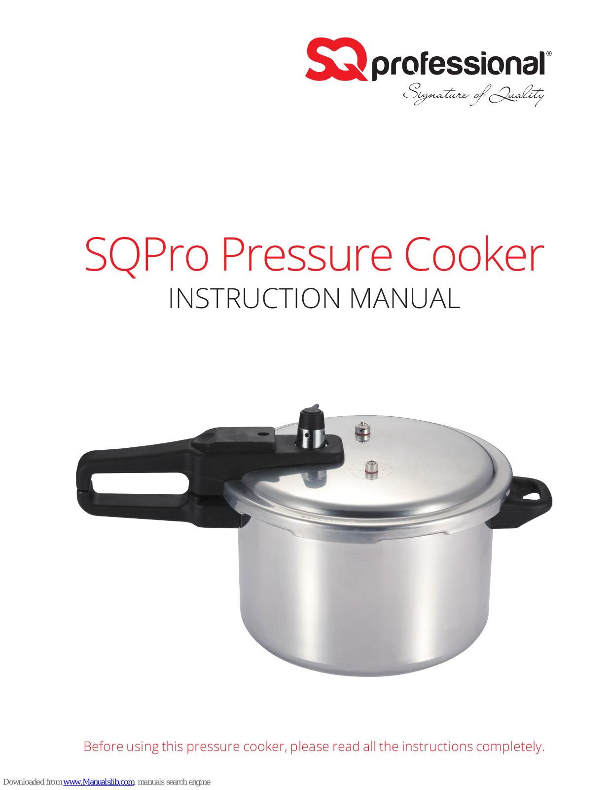 SQ Professional SQPro Instruction Manual