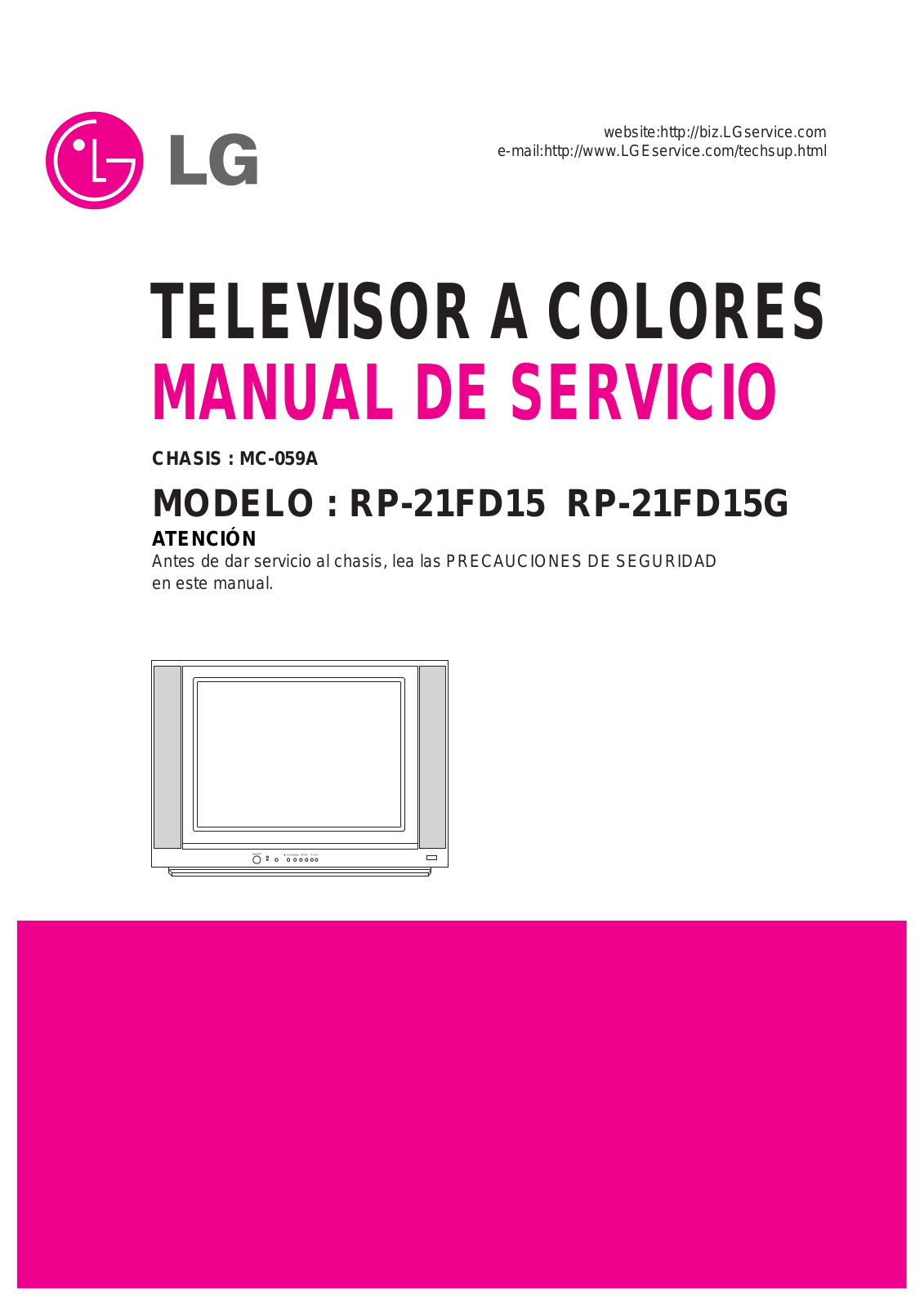 LG RP-15-21FD15 Service Manual