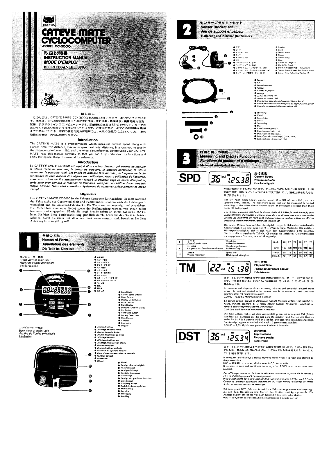 Cateye CC-3000 User Manual