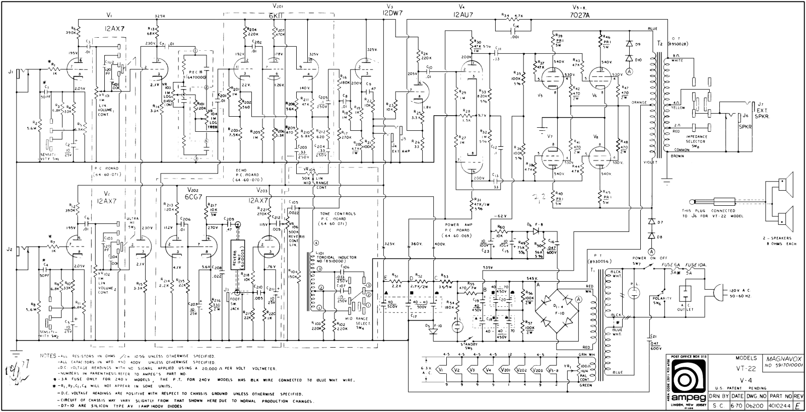 Ampeg vt 22 1974 schematic - ManualMachine.com