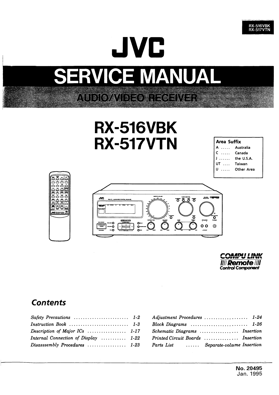 JVC RX-516-VBK, RX-517-VTN Service manual