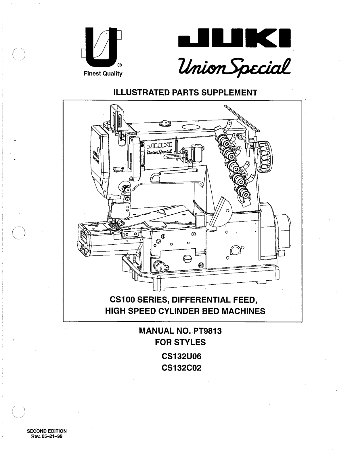 Union Special CS132C02, CS132U06 Parts List