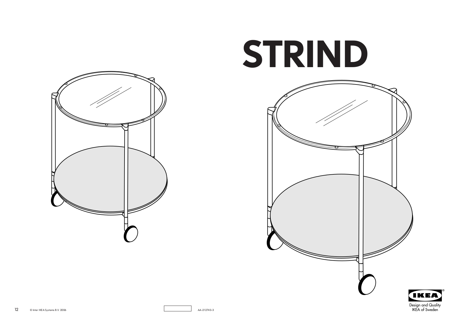 IKEA STRIND SIDE TABLE 20 Assembly Instruction