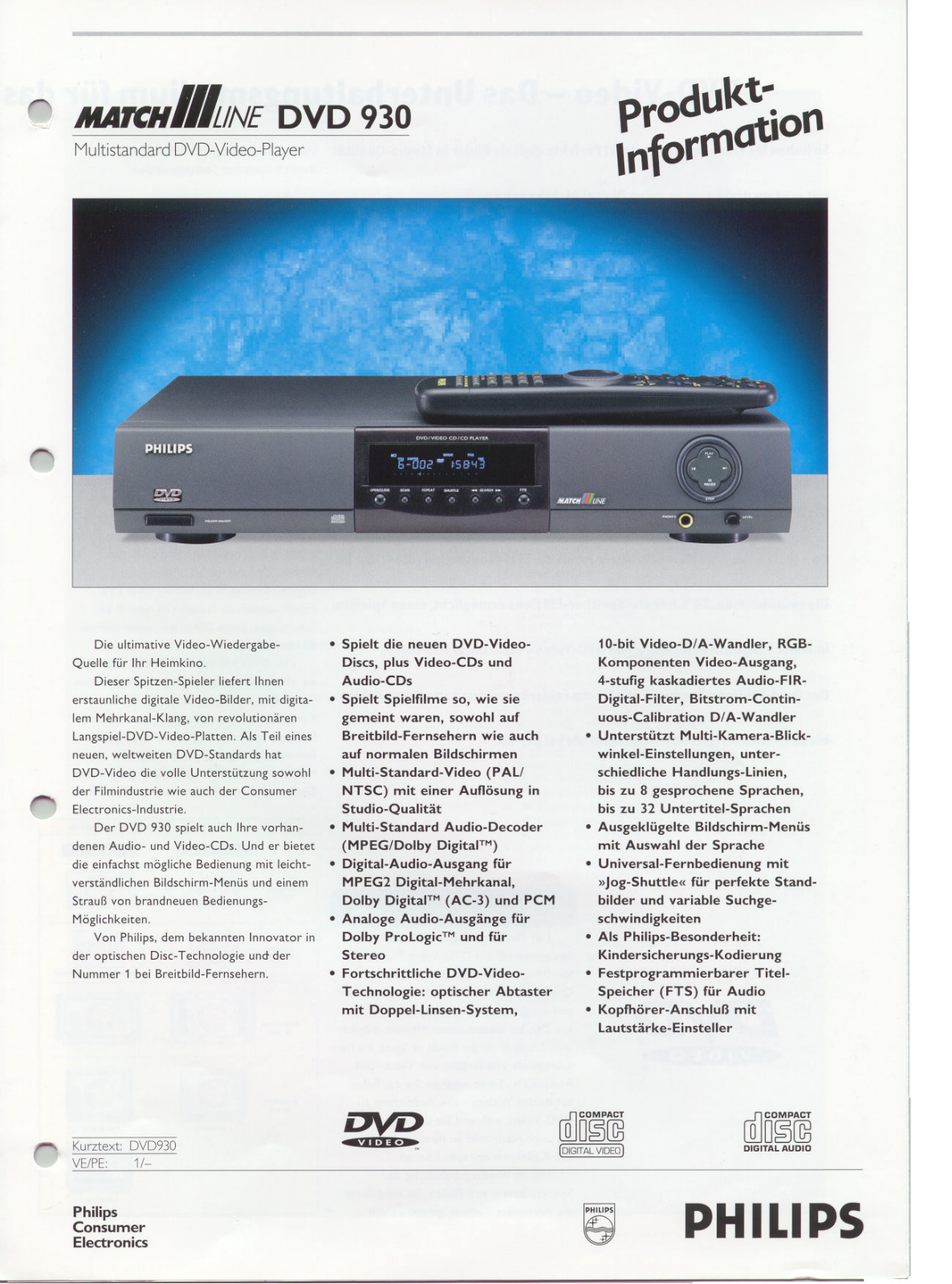 Philips DVD930 User Manual