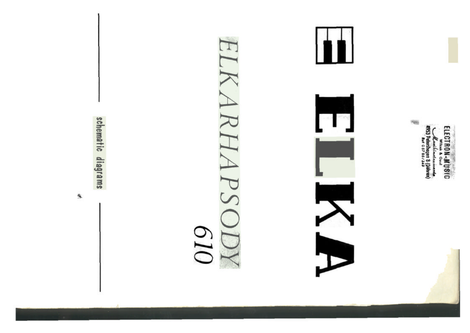 ELKA RHAPSODY 610 SCHEMATIC