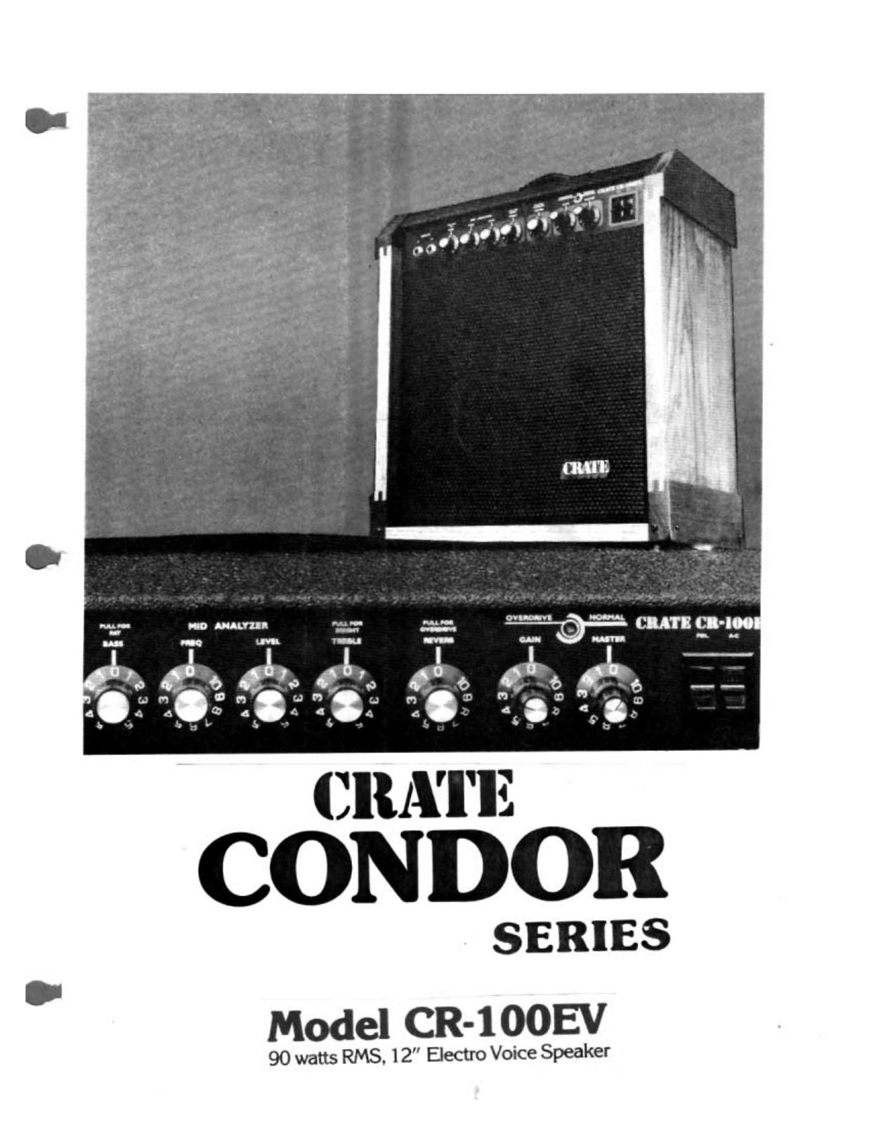 Crate Amplifiers CR-100EV User Manual