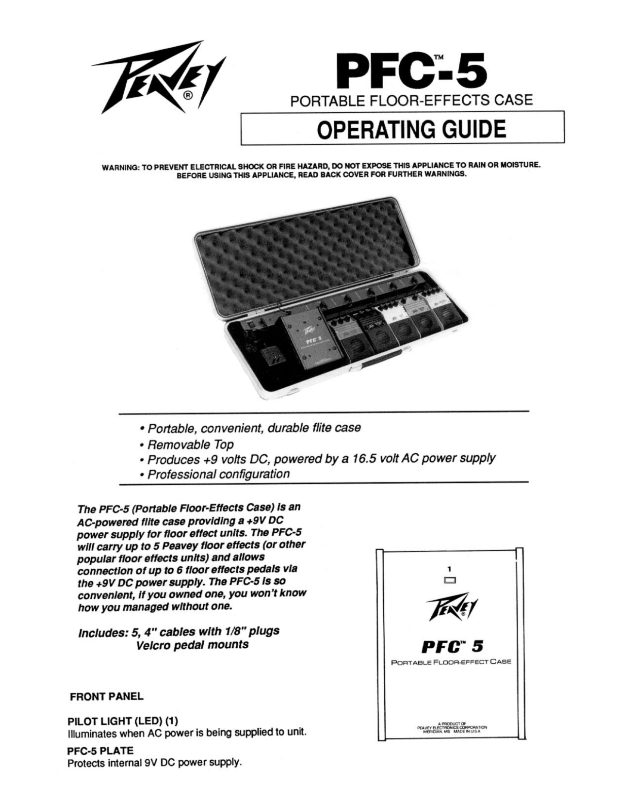 Peavey PFC-5 Operating guide