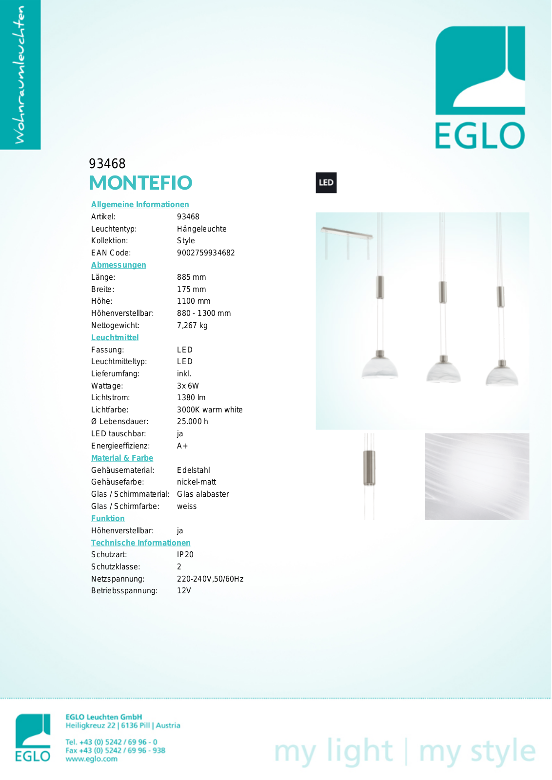 Eglo 93468 Service Manual