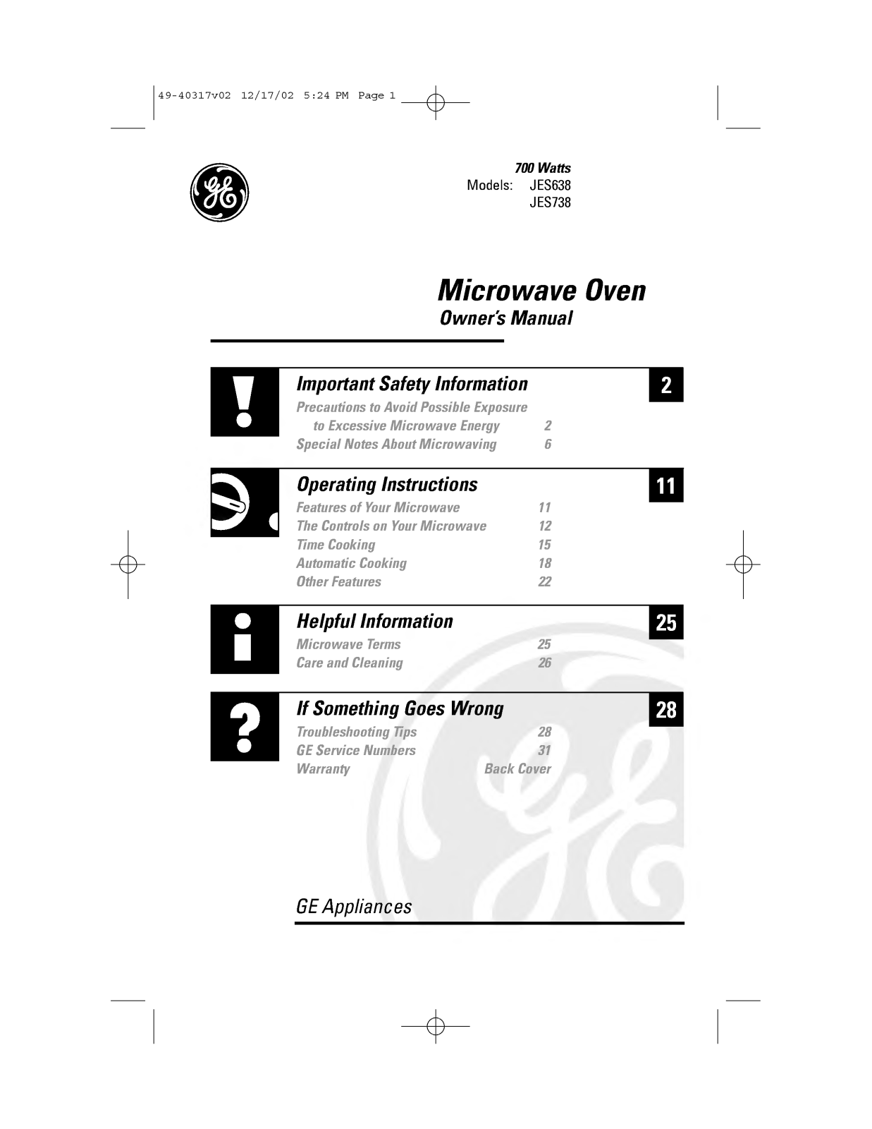 LG JES638BH User Manual