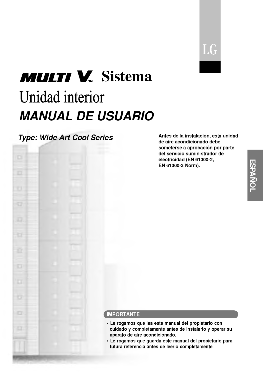 Lg ARNU18GSVM0 User Manual