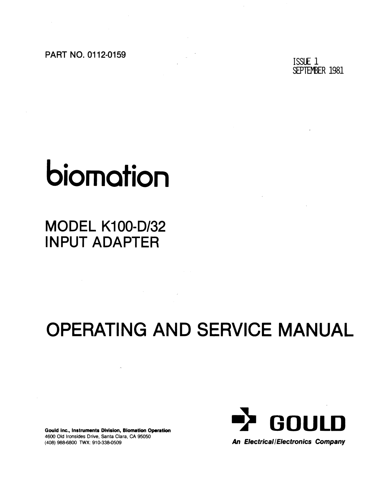 Gould k100 schematic