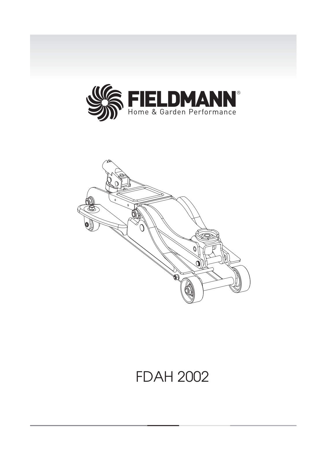 Fieldmann FDAH 2002, Hydralic Floor Jack 2t FDAH 2002, Hydralic Floor Jack 2t FDAH 2001 User Manual