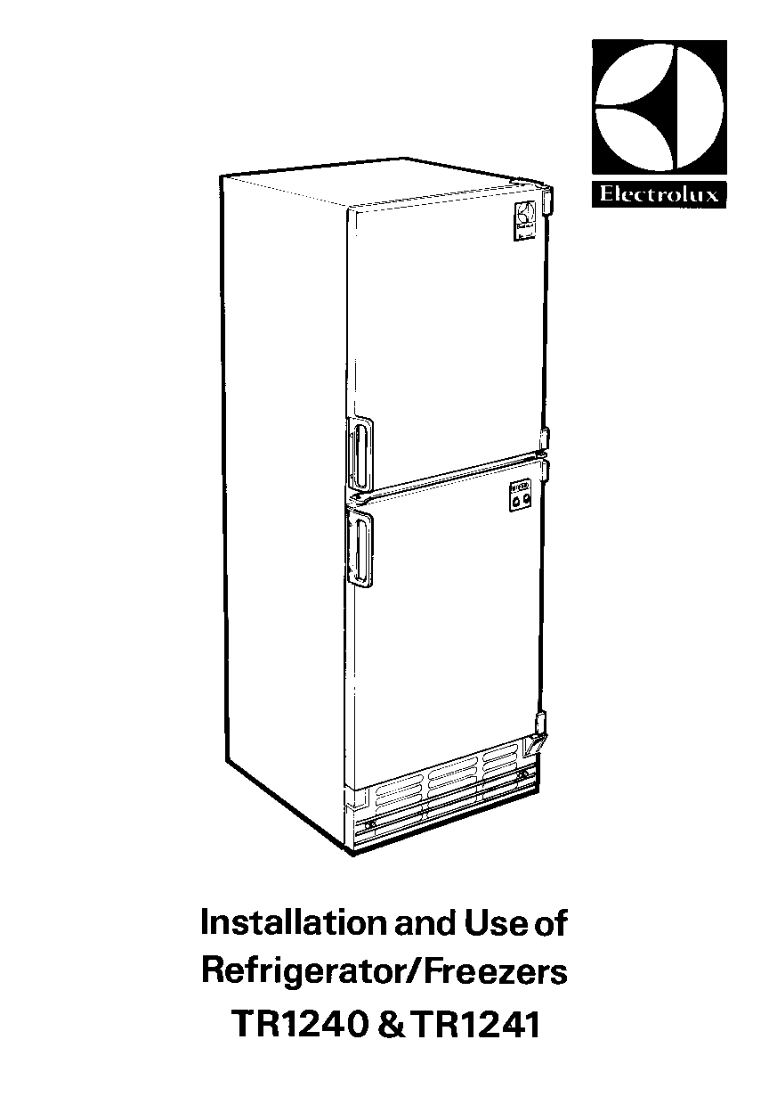 Electrolux TR1241, TR1240 User Manual