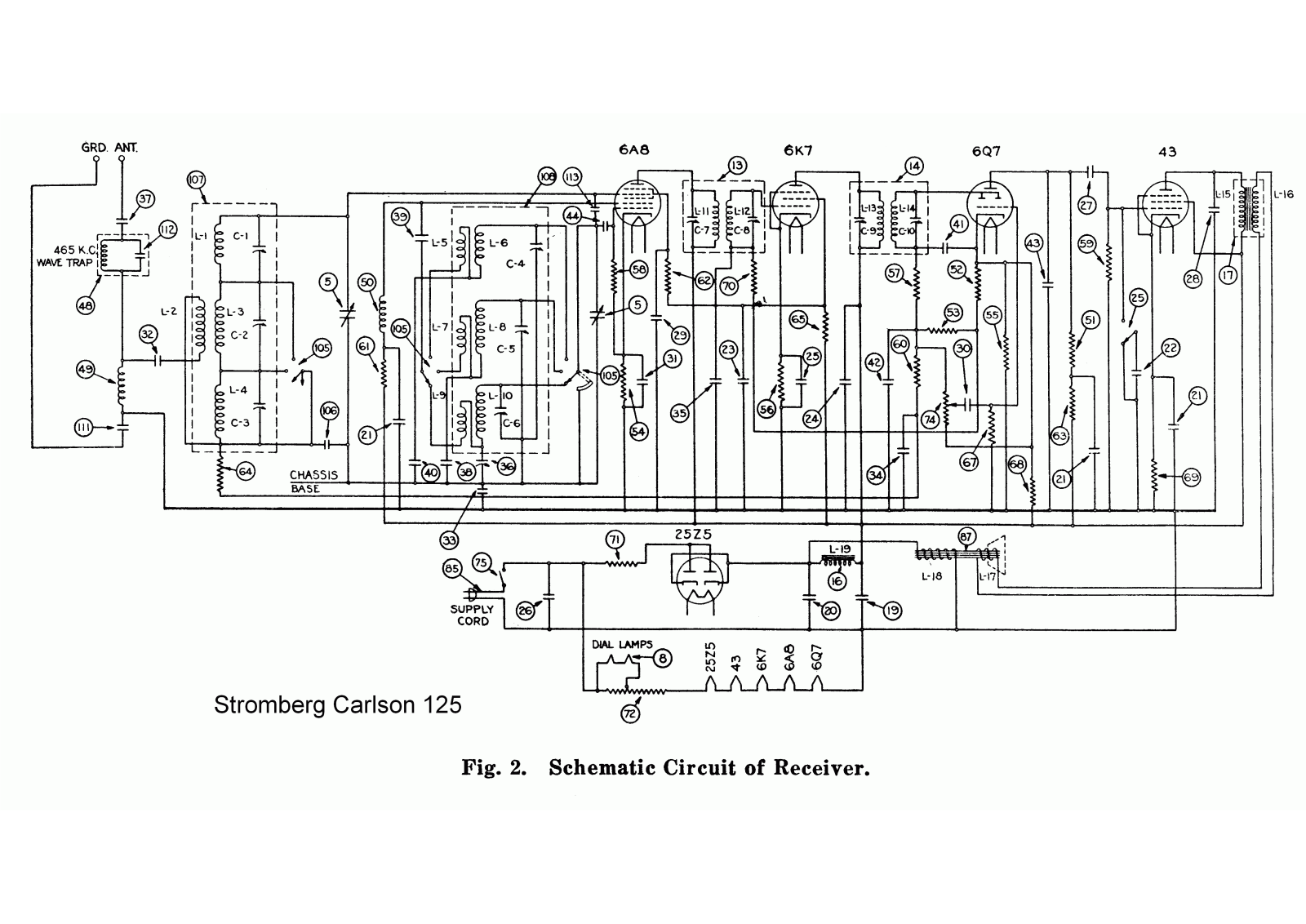 Stromberg Carlson 125 schematic