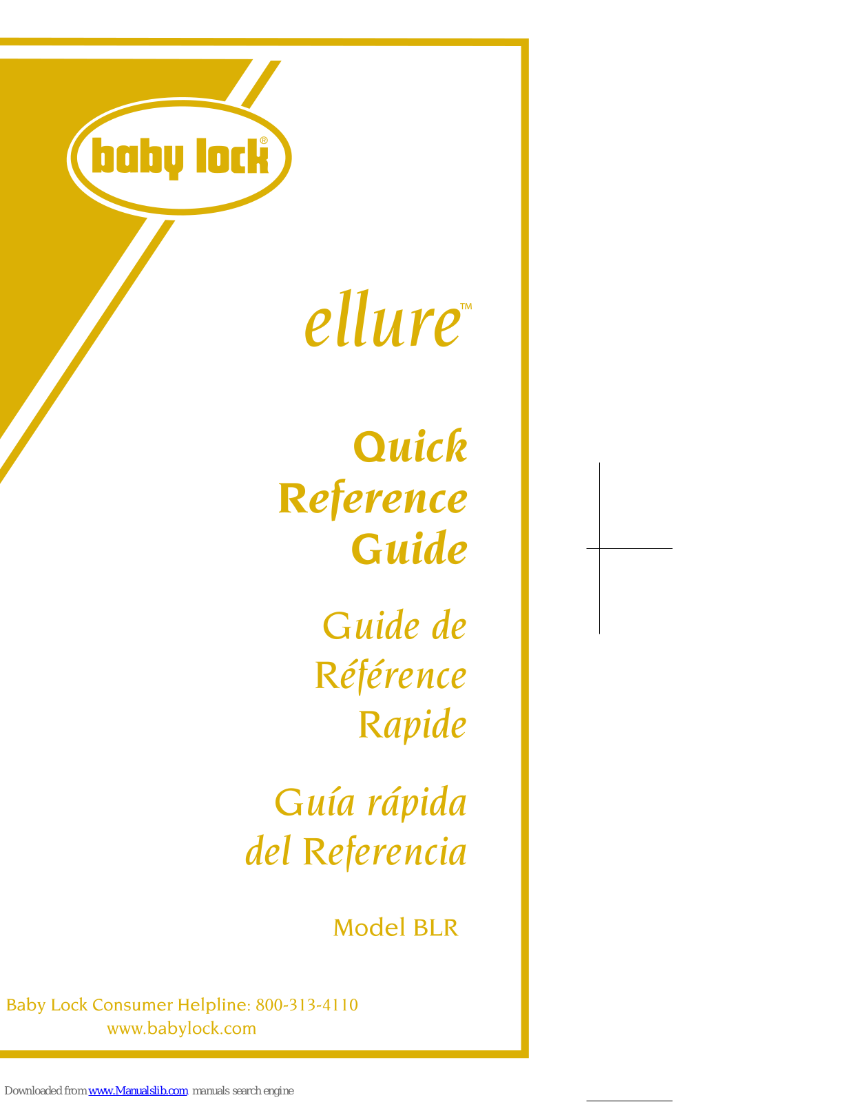 Baby Lock ellure Quick Reference Manual - ManualMachine.com