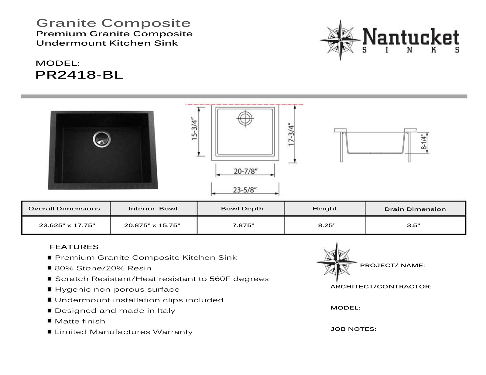 Nantucket PR2418BL User Manual