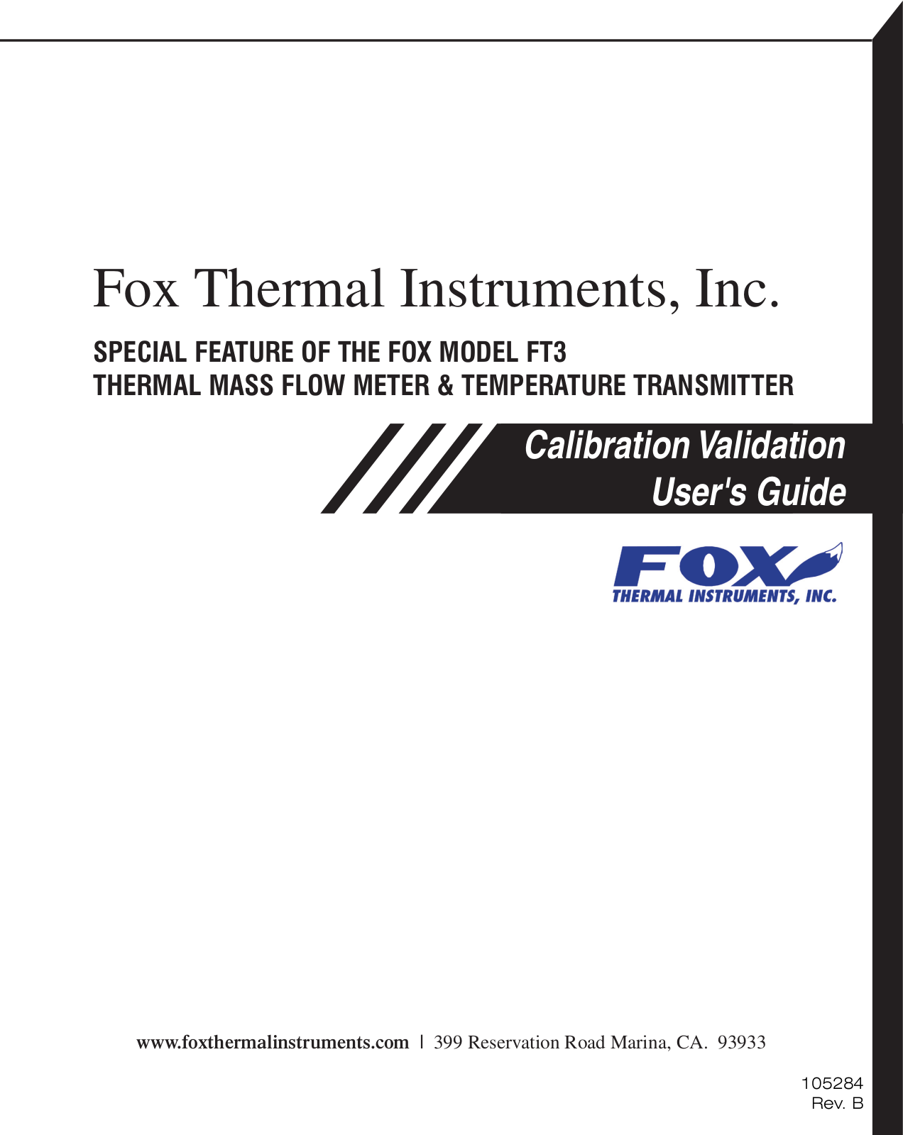 Fox Thermal Instruments FT3 User Manual