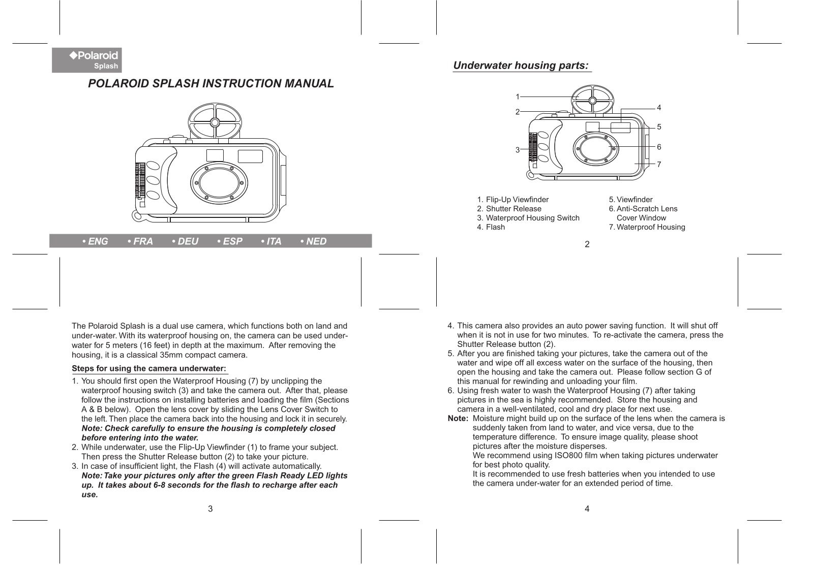 POLAROID SPLASH User Manual