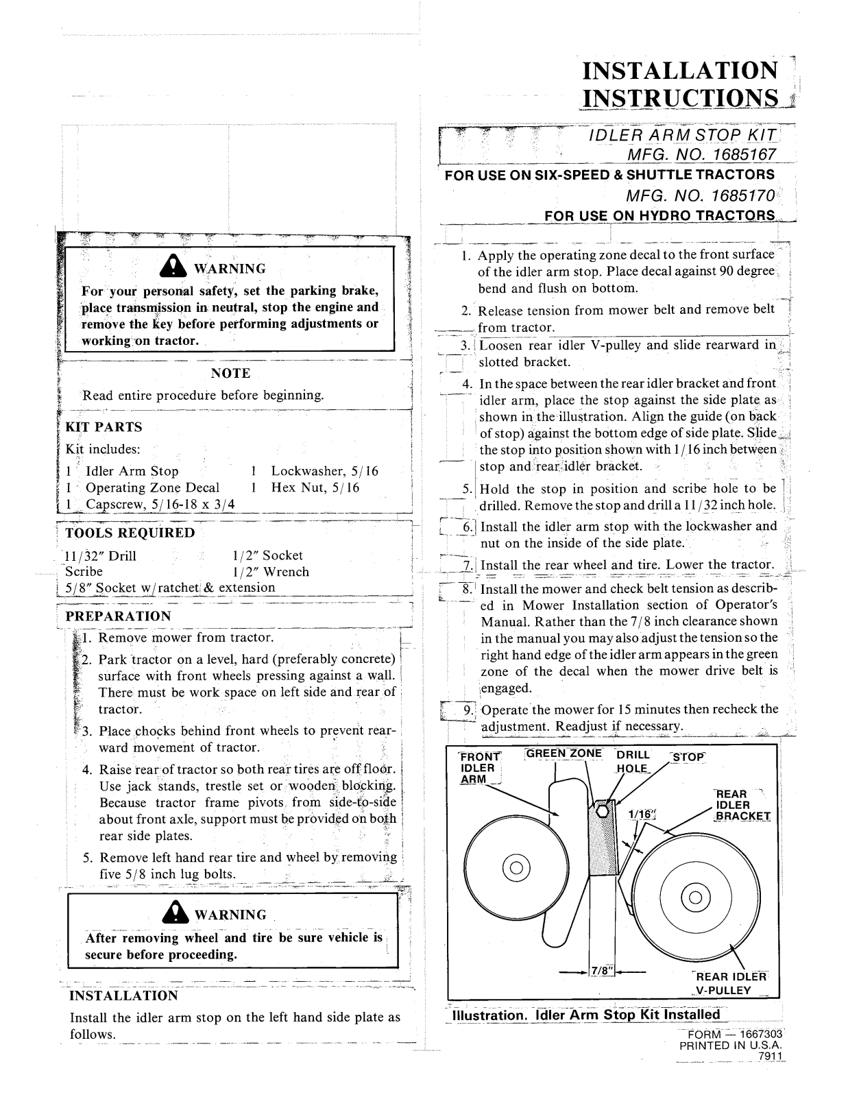 Snapper 1685170, 1685167 User Manual