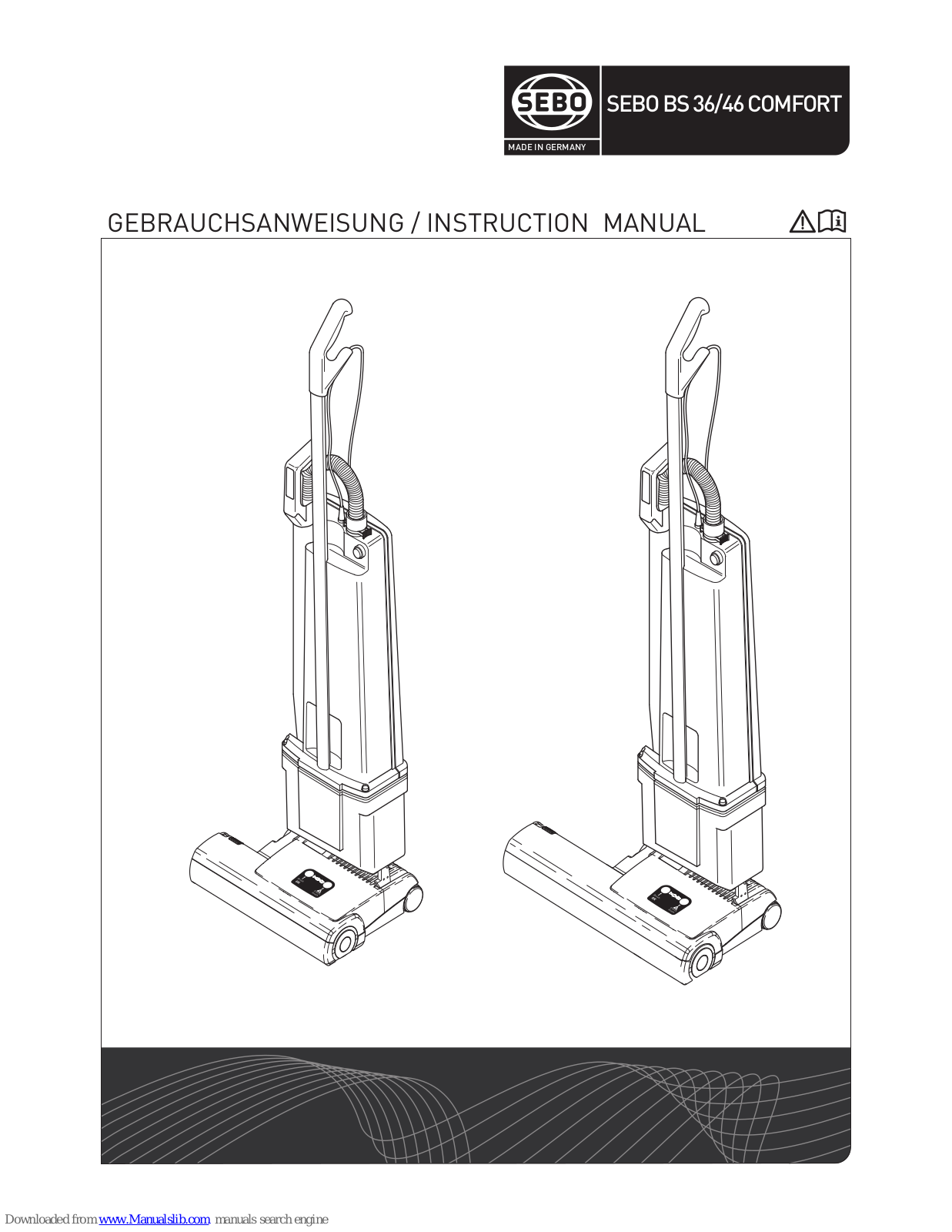 Sebo BS 36, BS 46 COMFORT, BS 36 COMFORT Instruction Manual